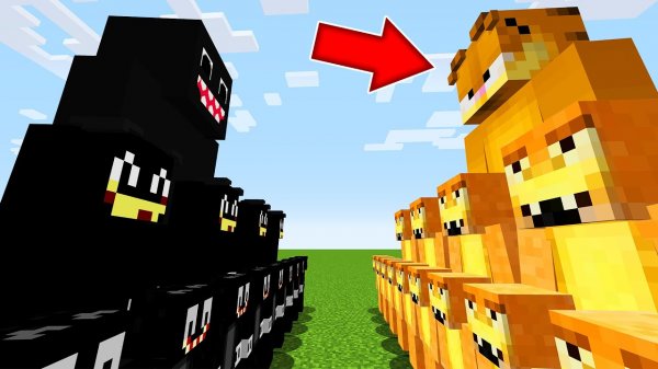 1000 МУЛЬТЯШНЫХ КОТОВ ПРОТИВ 1000 ГАРФИЛДОВ В МАЙНКРАФТ ! БИТВА SCP CARTOON CAT VS GARFIELD 3166