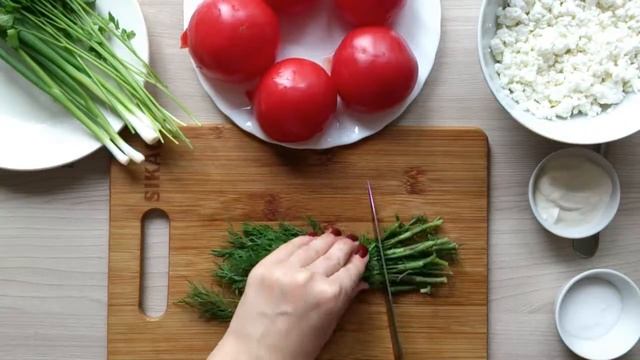 Фаршированные помидоры!Очень вкусная закуска! смотреть онлайн