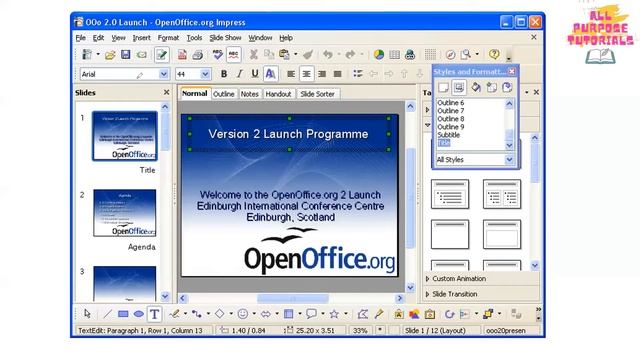 Impress Open Office ||All Purpose Tutorials|| смотреть онлайн