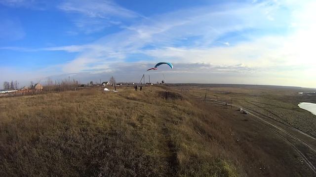 Полеты на параплане в Мурмино (Рязанская область) 24 ноября 2013 года смотреть онлайн