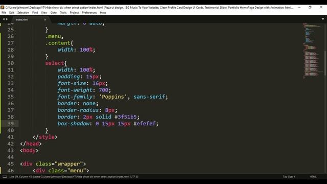 Show/Hide Div Based on Dropdown Selection Using HTML,CSS & JQUERY смотреть онлайн