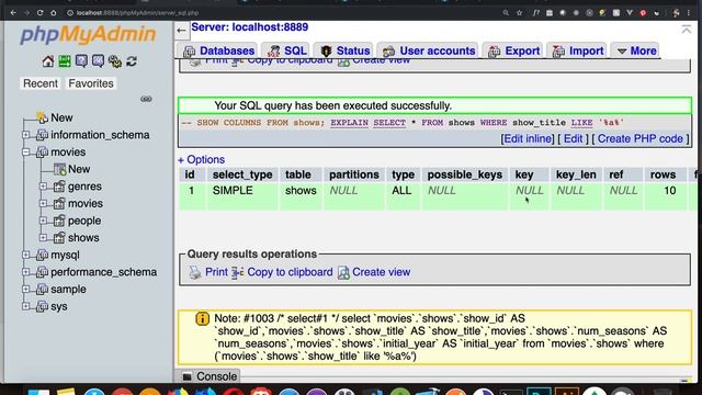 Learning MySQL - SHOW, DESCRIBE, EXPLAIN, and SET смотреть онлайн