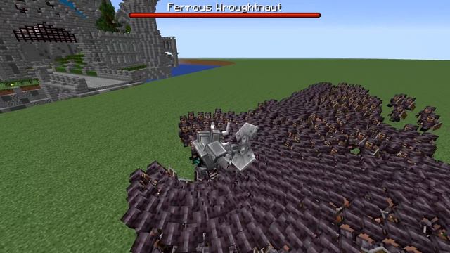 Ferrous Wroughtnaut Vs 1000 Guard Villagers |Minecraft| смотреть онлайн