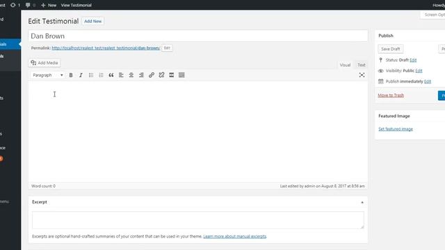 Realest - Real Estate WordPress Theme - Add New Testimonial смотреть онлайн