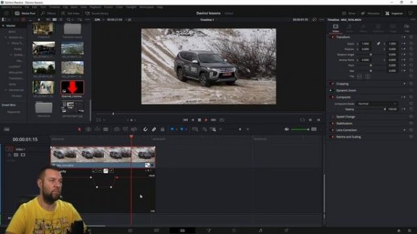 Анимация и ключевые точки в Davinci Resolve