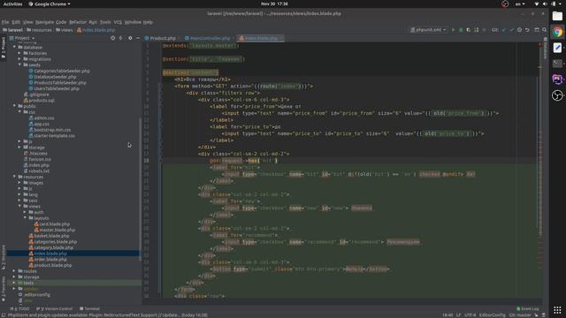 Laravel: интернет магазин ч.18: Pagination, QueryBuilder, Фильтры смотреть онлайн