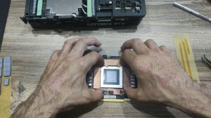 Установка медной пластины на PALIT 3080 Gaming Pro