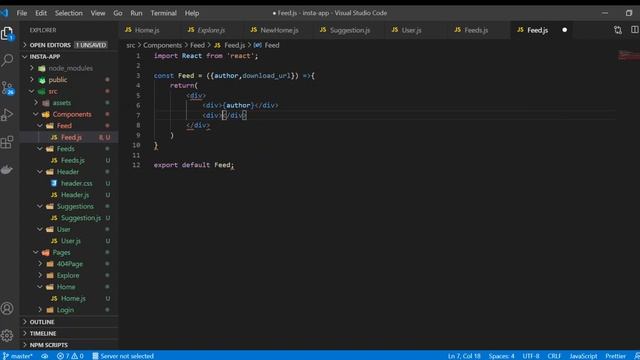 React Tutorial 19 - Displaying contents at Feeds component смотреть онлайн