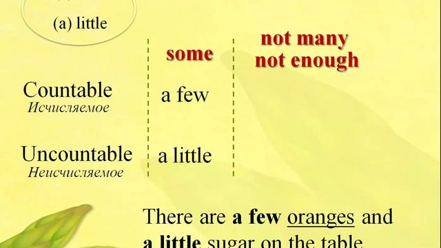 Many, much, a lot of, a few, a little - видеоурок по английскому языку смотреть онлайн