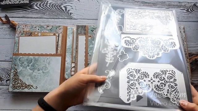 Album Folio W Złotej Oprawie. Mintay Papers Life Stories. Scrapbooking! Prezentacja.