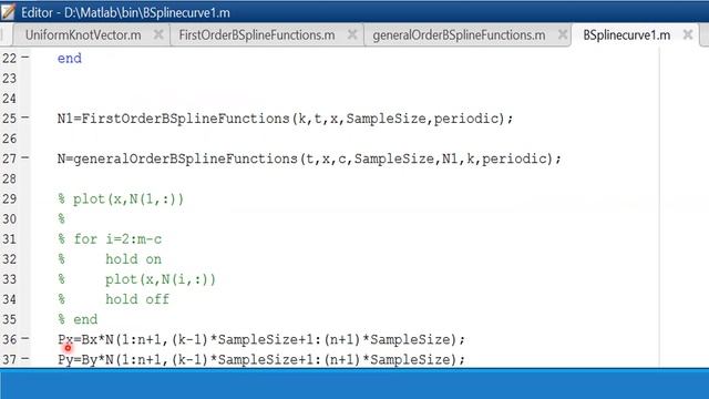 MATLAB Code For B-Spline Curve | Part 7 | B-Spline Curve | in Urdu/Hindi смотреть онлайн