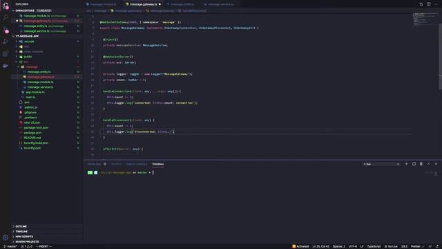 NestJs and Socket.io chat application with data persistence смотреть онлайн