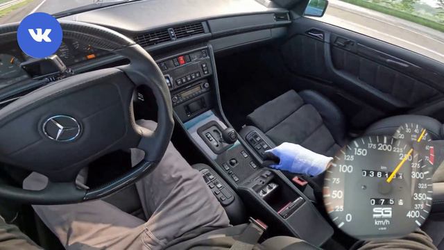 1993 Mercedes-Benz E-class W124 SG65 V12 [Тюнинг]|Скоростной Тест-Драйв на Немецком Автобане POV смотреть онлайн