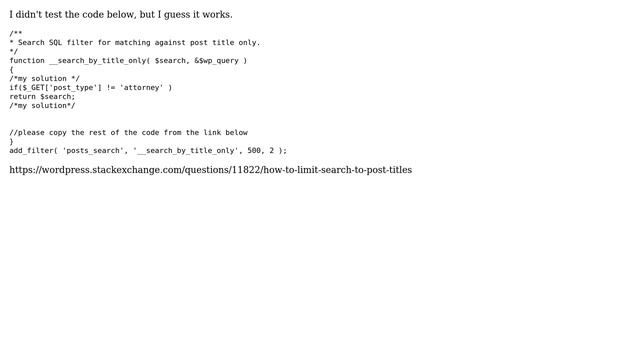 Wordpress: Search Post Title Only (2 Solutions!!) смотреть онлайн