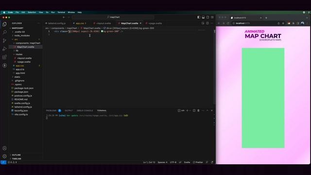 How To Build A Map Chart Without Using Libraries | HTML, CSS, TailwindCSS and Svelte or React смотреть онлайн