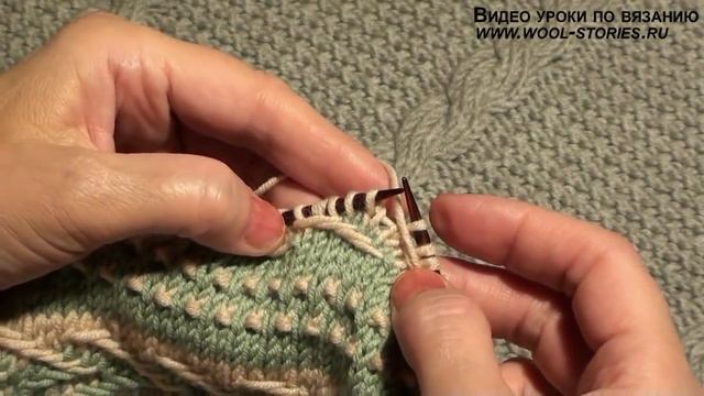 Узоры спицами. Рисунок со снятыми петлями смотреть онлайн
