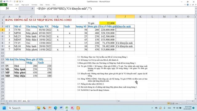 Bài tập 8 - Excel смотреть онлайн