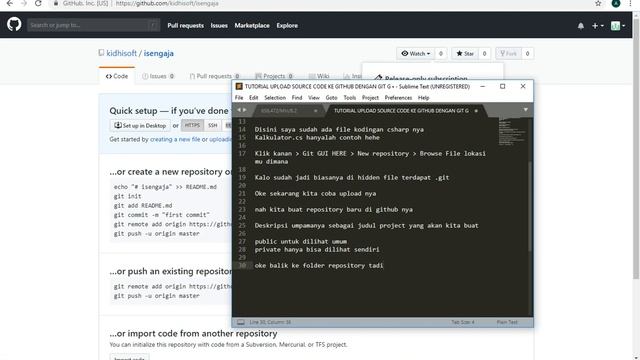 How To Upload Source Code To GIthub Use Git GUI смотреть онлайн