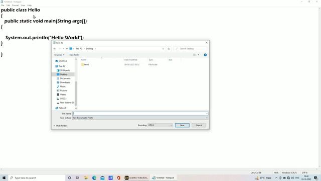 first java program in notepad | java hello world program | ms coder смотреть онлайн