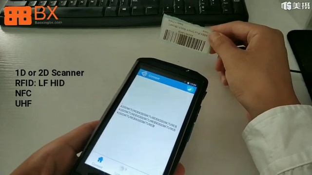 BX U9000 PDA 2D QR barcode scanner RFID LF HID NFC UHF handheld terminal video 01 смотреть онлайн