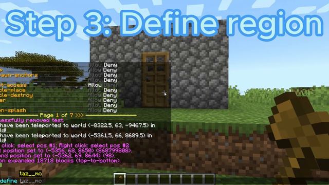 How To Set A Worldguard Region And Flags - WorldGuard & WorldEdit - Minecraft 1.20.1