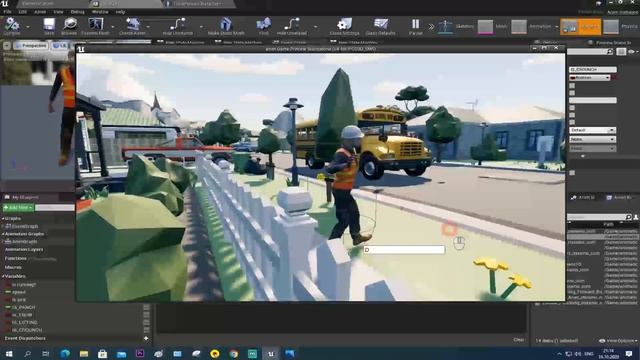 UE4 приседание персонажа от 1 и 3 лица / анимации приседания / crouch смотреть онлайн