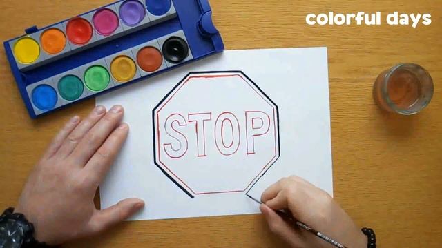 How to draw a STOP sign ? смотреть онлайн