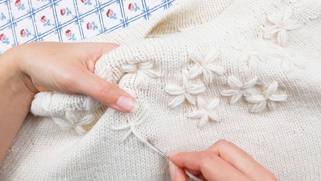 How to Embroider Your Sweater (Easy & Fun Upcycle Trick) смотреть онлайн