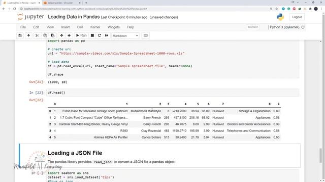 Create Pandas DataFrame from Various Source & Formats - Excel CSV Database JSON, AWS S3 Bucket смотреть онлайн