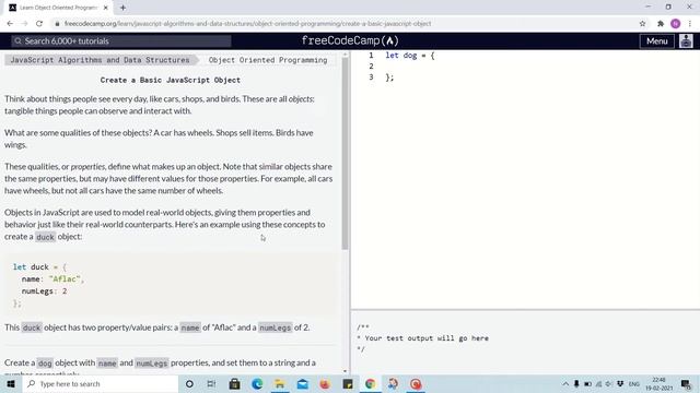 Tutorial 1 - Create a basic JavaScript object - freecodecamp смотреть онлайн