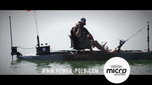 Power Pole Micro Anchor on a Kayak - Larysa Unleashed