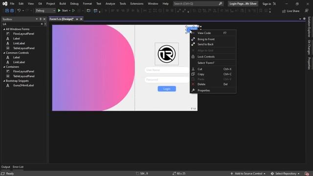 Login Form in C - Modern UI Designing ( Windows Form ) смотреть онлайн