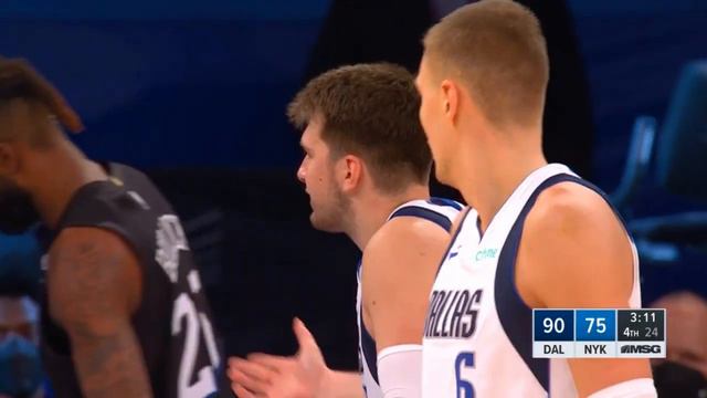 Luka Gets A Tech For Yelling "And One!". Hits Half Court Bank Three Pointer! смотреть онлайн