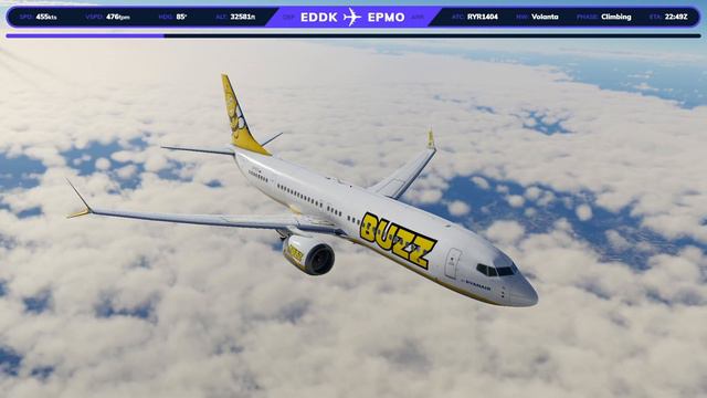 X-Plane 12 LIVE | Cologne (CGN) to Warsaw (WMI) | Boeing 737 MAX 8 | Buzz смотреть онлайн