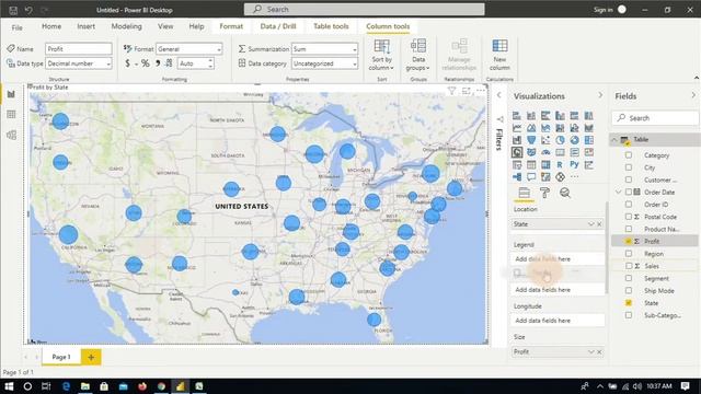 How to create a map chart in power BI смотреть онлайн