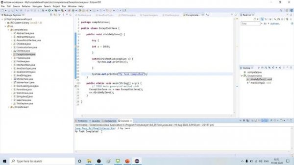Exception Handling try , catch block  in java | Learn Java in Tamil | Java Tamil Vathiyar | Part 36