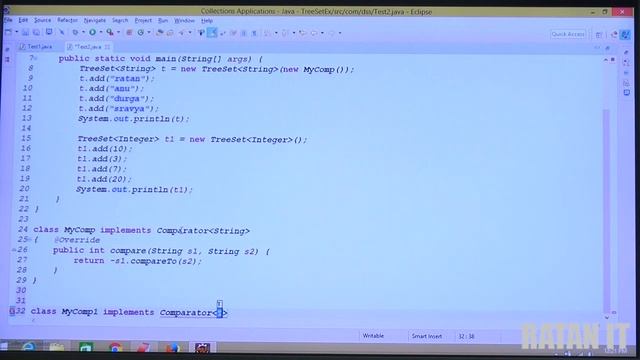 Core java Tutorial || Collections Framework || video-35 || TreeSet Vs.Comparator|| By Ratan sir смотреть онлайн