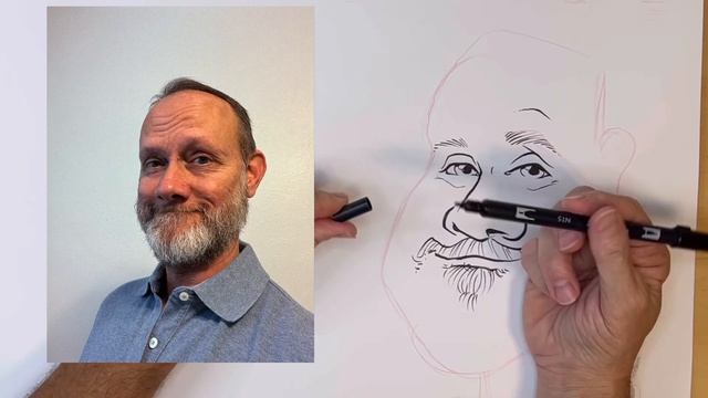 Live Caricature Drawing Method 16: Self Portrait смотреть онлайн