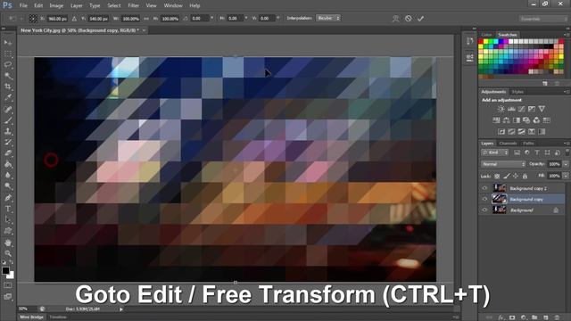Triangle Pixelation Effect in Photoshop CS6, CS5 | Triangle Background Photoshop Tutorial смотреть онлайн