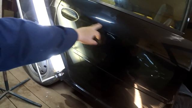 Глубокая ЦАРАПИНА на ЛКП. Восстановили дверь без покраски. смотреть онлайн