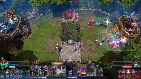 Minion Master 1.40 - King Puff + Commander Azali deck - 2v2 gameplay [No Audio Commentary]