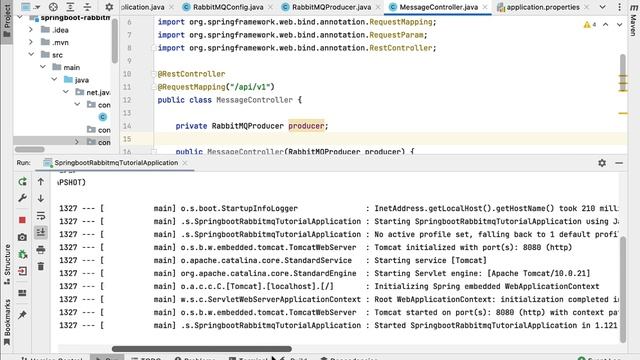 Spring Boot RabbitMQ Tutorial - #11 - Build REST API to Send Message and Test RabbitMQ Producer смотреть онлайн