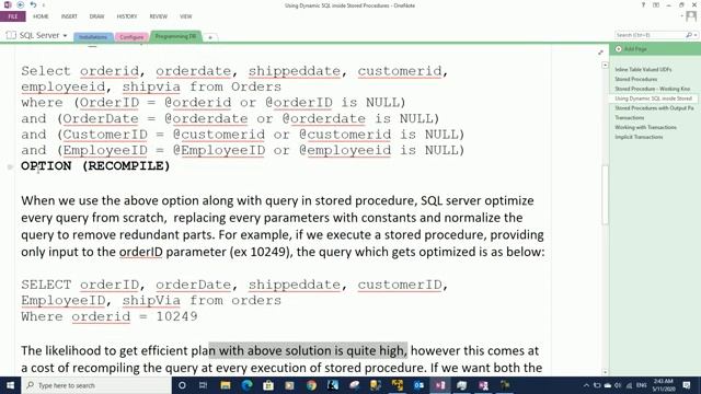 Using Dynamic SQL Inside Stored Procedures смотреть онлайн