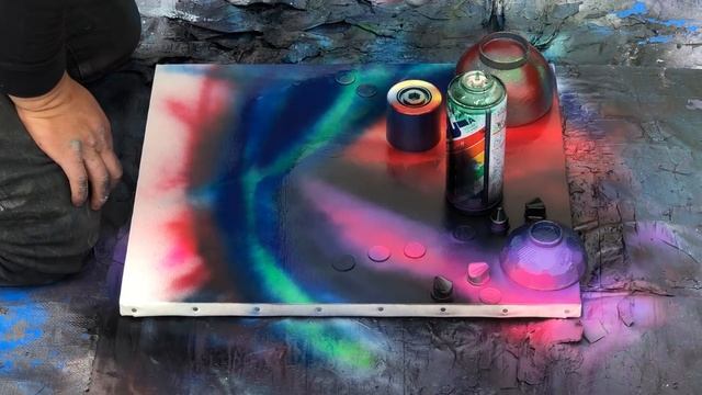 “Give away painting #6” red space city (SPRAY PAINT ART) by spray art eden смотреть онлайн