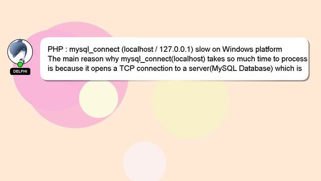 PHP : mysql_connect (localhost / 127.0.0.1) slow on Windows platform смотреть онлайн