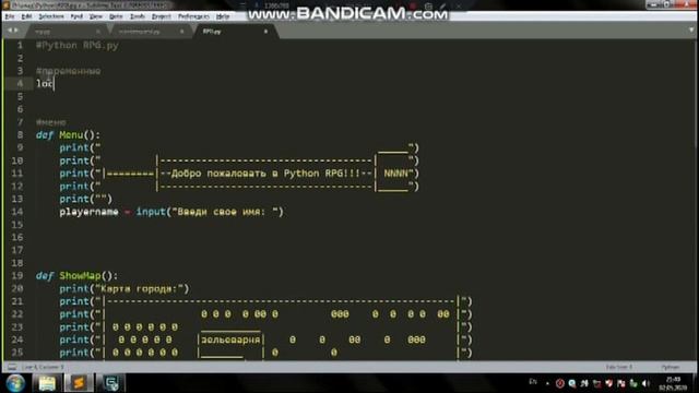 Python RPG #1 Меню и карта смотреть онлайн