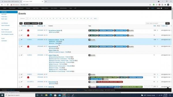 MISP Install and Intro - Build your own Malware Database!