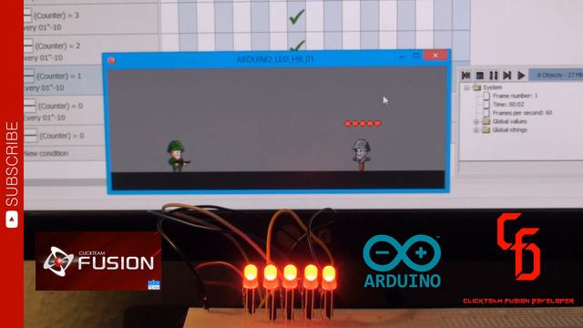 TEST ARDUINO LED HEALTH BAR in Clickteam Fusion 2.5 смотреть онлайн