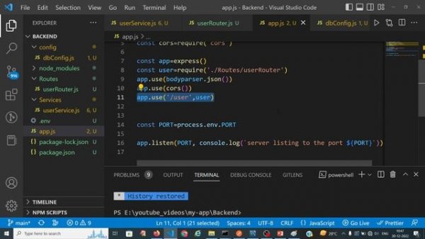 User Registration/Signup using Node JS, React JS, Mysql.
