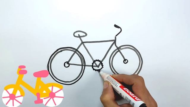 How to draw Bicycle for Kids Bolalar uchunVelosiped rasm chizish Как нарисовать велосипед для детей смотреть онлайн